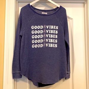 Long sleeve waffle knit